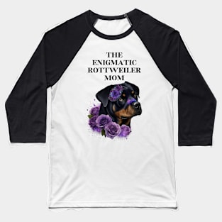 Rottweiler Mom Slogan Baseball T-Shirt